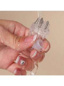 1 件迷你油梳和头皮按摩器 - 精准生发精华涂抹器，滋养精华，油，护发素输送工具，理发沙龙专业发夹和配件，旅行友好型发刷和梳子套装，精油涂抹器，可精准将液体或油输送到发根，发夹，发饰，发刷，梳子 - 彩色 - 查看 11