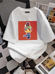 180g Pure Cotton Bjork Volta T Shirt Band 2007 Tee Tour Concert Unisex Short Sleeve Tee NH8201 For Men Versatile Breathable For Women Graphic Summer Stretched Streetwear Print Round Neck Short Sleeve Stylish Comfortable Slightly Designer Clothes Fashion Top For Everyday Wear Casual Soft - 白色 - 查看 3