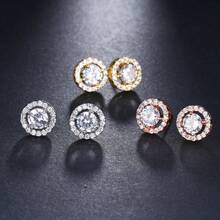 高品质AAA级锆石首饰套装，优雅花卉设计，韩式简约风格 - QT-208 - 查看 4