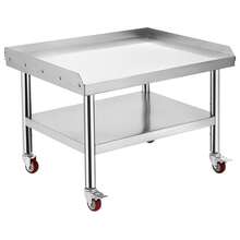 Danolapsi Stainless Stee Grill Stand Table 36"X28"X24" ,1000 Lbs Top Shelf Capacity, 220 Lbs Bottom Shelf Adjustable Legs With 2" Edge Baffle For Hotels,Homes,Commercial Kitchens - Silver - View 1
