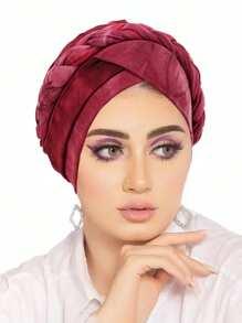 Women's Tie Dye, Ground Hair, Milk Silk, Flower Cloth, Braided Hat, Short Braid Can Hide Hair, Headband, Hat
