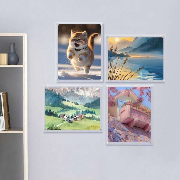 YUNRUX 4-teiliger Acryl-Bilderrahmen Werbetafel Plakatrahmen Acrylwerberahmen Inner Frame Size  11zoll*14zoll