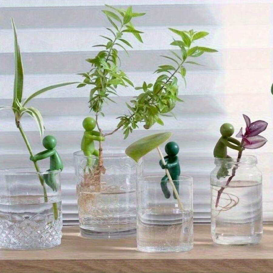6pcs Plant Racks - Sturdy Stem Racks That Promote Healthy Plant Growth, Are Easy To Propagate And Thrive In An Indoor Garden - The Perfect Gift For Plant Lovers And Enthusiasts - 軍綠色 - 查看 1