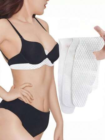 2 片装运动吸汗垫，吸水胸罩衬垫，腹部无纺布吸汗垫