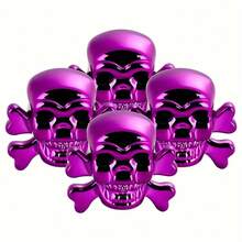 4pcs Skull Shaped Tire Valve Stem Caps, Plastic Dustproof Wheel Rim Valve Covers, Universal Fit For Cars, SUVs, Bicycles, Trucks, Motorcycles - Multicolor - View 9