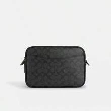 Coach Elias 25 Messenger Bag For Men Leather Shoulder Bag With Front Zipper Pocket Crossbody Bag Purse For Men Medium Size Sling Bag With Detachable And Adjustable Strap - Dark Gray 1 - View 4