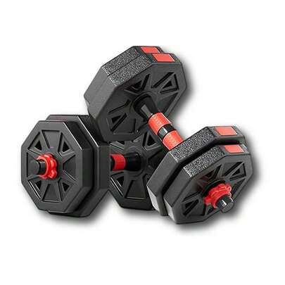Juego de mancuernas ajustables, mancuernas con diseño octogonal, peso ajustable, empuñadura cómoda, equipo de entrenamiento multifuncional para uso doméstico y en gimnasios, apto para hombres y mujeres, ayuda a aumentar la fuerza.