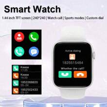 1 Stück unisex Silikon Armband Smartwatch mit hochauflösender Anzeige, Handyanrufe, Soziale Benachrichtigungen, Mehrere Sport-Modi, kompatibel mit iOS & Android, geeignet für den täglichen Gebrauch