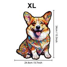 Dachshund/Corgi/Bulldog - Wooden Jigsaw Puzzle, Asymmetrical Animal Shaped Wooden Puzzle Toy, Party Game Gift, Decorative Art, Tabletop Magic Puzzle, Unique Children's Educational Puzzle, Birthday Gift, Wooden Puzzle For Kids, Back To School Gift, Christmas Gift - Multicolor - View 13