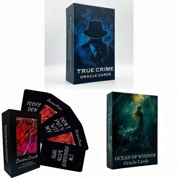 1pc Tarot Card, Twin Flame Oracle Card, Wisdom Ocean Oracle Card, True Sin Oracle Card, Suitable For Tabletop Games/Outdoor Entertainment/Fortune Telling/Party Games/Gifts/Family Gatherings/Camping/Travel/Party Party Board Games/Party Atmosphere Props