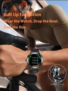 EFFEOKKI EFFEOKKI Sport Smartwatch With Earphones - 1.46" Round Screen, Zinc Alloy Bezel, NFC, Wireless Calling, Multiple Sport & Fitness Modes, Great Gift For IPhone & Android Phone Users
