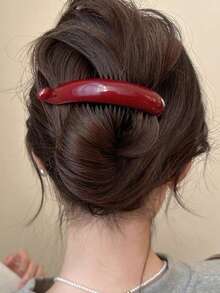 4 件/1 件女士黑色/红色/黄色/棕色 3.74 英寸/9.5 厘米中号优雅蝴蝶结发夹，可爱简约时尚简约风格适合休闲、复古、宫廷服装、日常、化妆、发型、通勤、度假、学校、派对、节日、礼物、爪夹、发夹、发夹、发夹、香蕉夹 - 彩色 - 查看 4