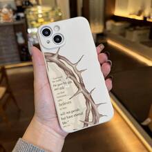 Christian Phone Cases With Crown Of Thorns For IPhone 16 11 15 14 13 12 Pro Max Plus, Phone Cover With Bible Verse, Christmas Gifts, Christian Gifts For Women And Men 17 17promax - 白色 - 查看 4