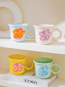 1 pieza Taza de cerámica, apta para el hogar, la cocina, el restaurante, la sala de estar, regalo, taza de café, taza de agua, taza de té, taza de bebida fría, taza aislada, aplicable para té, café, leche, jugo de frutas, boda, fiesta, regalo de cumpleaños