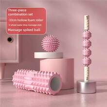 15-Wheel Leg Massager, 5-Wheel Roller, Massage Acupressure Ball - 33cm Yoga Pillar, Essential Muscle Relaxation Equipment For Women, Portable And Practical, Home Fitness Equipment, Home Sports Equipment For Women, Relaxation Equipment For Women, Beautiful Leg Massager, Double-Row Leg Massager Roller, Yoga Pillar, Leg Slimming Tool, Leg Muscle Relaxation, EVA Foam Roller And Handheld Massage Ball - Multicolor - View 11