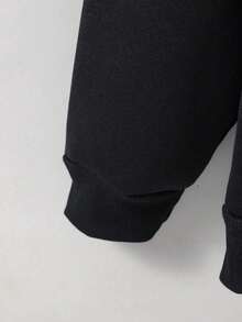 男士纯色休闲宽松连帽运动衫，秋冬