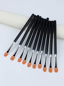 6/10支装超扁平圆形遮瑕刷，扁平化妆刷，眉刷，扁平唇部遮瑕刷，合成纤维化妆眉部轮廓粉底遮瑕晕染抛光多功能化妆套装，粉底刷，遮瑕刷，腮红刷，轮廓刷，腮红刷，修容刷，散粉刷，粉底刷，腮红刷，赠品 - 彩色 - 查看 11