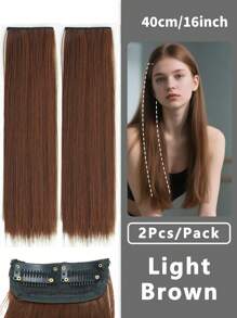 1 件女士隐形无缝假发，厚实蓬松的假发片，基本款接发片，用于增强侧面和头顶的头发