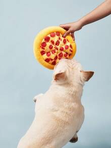 PETSIN Plush Dog Toys Doughnut Pizza Shape Pet Squeaky Toys For Small Large Dogs Cleaning Teeth Puppy Chew Sound Toys Pet Supplies - Multicolor - View 8