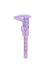 Calibre de plástico portátil de 80 mm para medir cejas, calibrador Vernier para tatuaje, microblading y herramientas de medición de maquillaje permanente - Multicolor - Ver 9