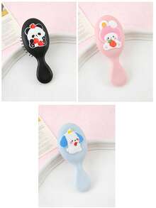 1个/2个/3个卡通迷你气垫梳，便携式可爱按摩梳，适合儿童和成人，美发造型梳（小孔是通风孔，并非缺陷） - 彩色 - 查看 8