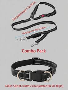 1pc Pet Car Seat Belt Retractable Leash, Heavy Duty Dog Harness Seatbelt - Ideal Pet Family Essential Dog Car Seat Car Seat Covers Dog Car Seat Cover Pet Car Seat - Black - View 6