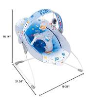 Portable Baby Bouncer For Infant,Modern Baby Bouncer Seat,Infant Bouncers With Music For Babies 0-6 Months Up To 20 Lbs Lightweight For Indoor And Outdoor As Hallowee & Christmas Gifts - 藍色 - 查看 2