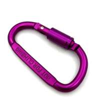 1 件高品质加厚 8CM 可锁 D 型环登山扣螺丝螺母夹，彩色铝合金 D 型扣