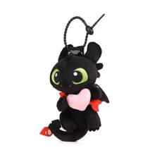 Spin Master Série Domador de Dragões Oficialmente Autorizada - Chaveiro Fofo de Toothless de 13cm de Altura e Gancho para Mochila, Figura Sentada de Brinquedo de Pelúcia, Presente de Aniversário para Amigos