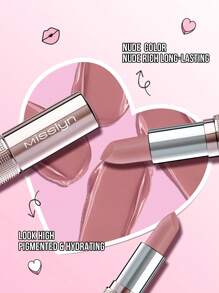 MISSLYN - 2支装珠光哑光唇膏套装，柔滑奶油质地唇膏，滋润不粘腻，奶油滋养缎光唇膏，高光泽浓郁裸色可叠加，哑光唇膏，浓郁哑光显色唇膏，持久哑光唇膏，丝滑柔润唇膏，性感深红色，粉状柔滑质地 - #95+#183 - 查看 6