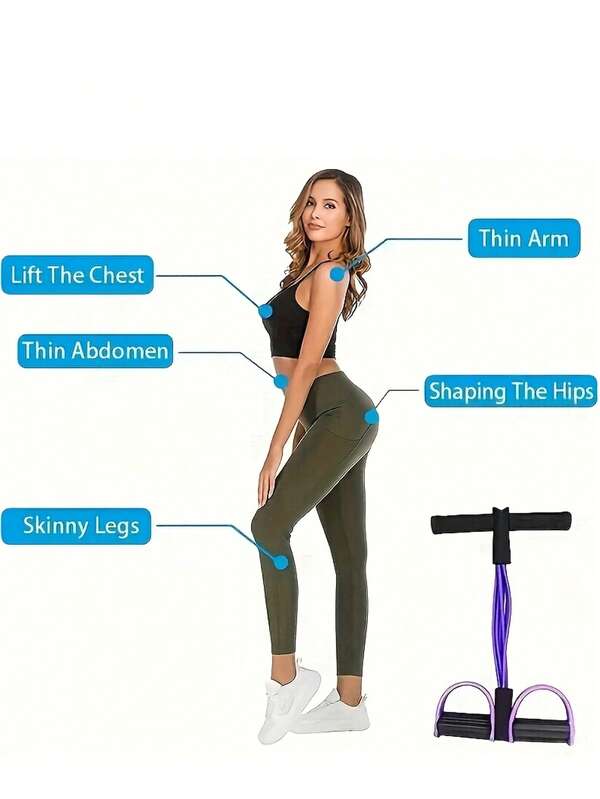 1Pc Multi-Functional Six-Pin Pedal Pulley Abdominal Crunch Elastic Yoga Fitness Stepping Plate Pull Rope Stretching Resistance Band Fitness Equipment For Abdominal Waist Arm Leg Stretching Weight Training