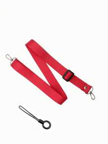1 pieza Cordón ajustable de color liso para mujer, estilo moda, correa de cuello tipo bandolera