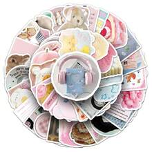 Bộ 50 miếng dán hoạt hình dễ thương, phong cách Kawaii ngọt ngào, hình dán vui nhộn, hình dán Y2K, hình dán vinyl chống thấm nước, thích hợp dán lên phong bì, bình nước, máy tính, laptop, điện thoại, hành lý, sổ tay, tủ lạnh, v.v. - F - Xem 2