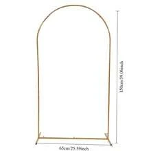 1 件金色婚礼拱门支架，派对装饰气球拱门，框架背景支架，尺寸 4 英尺 5 英尺 6 英尺 6.6 英尺 7.2 英尺 - 金色 - 查看 10