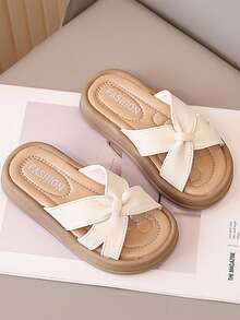 女童简约夏季精致百搭女童户外沙滩鞋 - 米色 - 查看 2