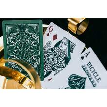 TendenciaBicycle Baraja Jacquard Premium Plata y Verde Esmeralda,Calidad premium - 1 - Ver 9