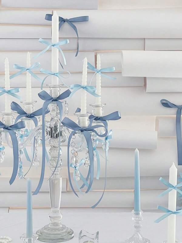 20 pièces/10 pièces/5 pièces Nœud en ruban de haute qualité fait main style ballet bleu, décoration de gâteau, accessoire de couture fait main, accessoire pour cheveux DIY, mariage, décoration de ballons d'anniversaire