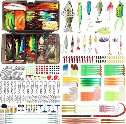 Widely Used Fishing Bait Rigs Worth Every Penny, Selected Fishing Lures & Tackle Kit For Freshwater Fishing, Economic/Giftable/Premium Starter Fishing Gear Set Available, Perfect Fishing Gift,9735658