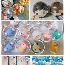 20 Large Plastic Transparent Balls, Candy Display Balls, Available In Various Sizes, Creative Decorative Balls, Decorative Hanging Balls, Suitable For Holiday Decoration, Weddings, Parties, Christmas, Etc - Multicolor - View 5