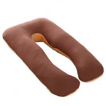 Funda de almohada para embarazadas tipo U, funda de almohada para mujeres embarazadas, lactancia, protección lateral, funda de algodón - Azul pálido - Ver 10