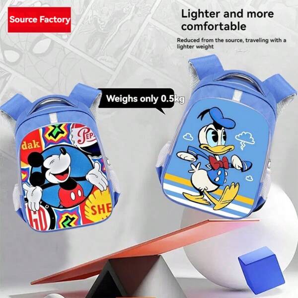 Disney 1pc, Cartoon Anime And Disney Co-Branded Mickey Mouse Minnie Multi Pattern Backpack Backpack, Kindergarten School Children Students Adults Boys And Girls Youth Family Education Entertainment Outdoor Play Travel Office Storage Luggage Books Textbooks Stationery Cosmetic Bags Storage Storage Multi-Functional Universal Storage Backpack Backpack Large Capacity Backpack Set, Holiday Gifts And Prizes