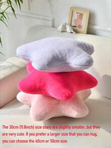 Almohada decorativa del Día de San Valentín, adorable almohada de peluche con forma de estrella, almohada suave de piel de conejo sintética para sofá, dormitorio y sala de estar, decoración del hogar para el Día de San Valentín y Año Nuevo, regalo del Día de San Valentín para tu ser querido - Morado - Ver 3
