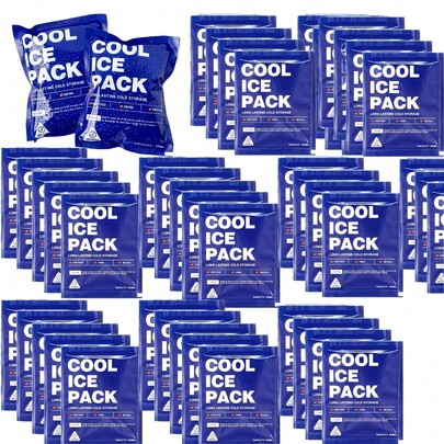 30/60/90pcs Reusable Ice Packs, Courier Specific Freezer Bags, High-Quality Leak-Proof Cooler Bags, Absorbent Cooling Insulation Bags For Transportation, Grocery Delivery, Dorm And Outdoor Activities - Durable, Portable Cooling Packs - Outdoor Refrigeration - Outdoor Supplies