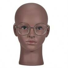 AAfro Cosmetology Mannequin Head Bald Manikin For Wigs Making Wig Display Hat And Glasses Display With Free Clamp4331 - 非洲式 - 查看 3