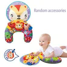 婴儿抬头训练枕U型学习枕多功能爬行垫爬行垫带多种挂饰适用于婴儿益智玩具