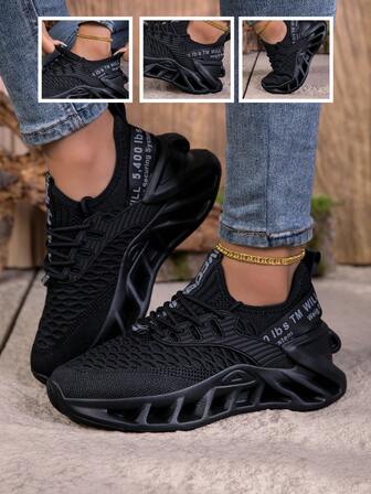 2025女款新款减震防滑耐穿运动鞋百搭冰刀鞋透气轻便休闲系带运动鞋适合日常穿着