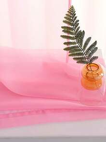 2 件现代透明纯色窗帘，半透明薄纱窗帘，顶部悬挂杆，轻盈透气，滤光，适用于客厅、花园、卧室、厨房、门帘