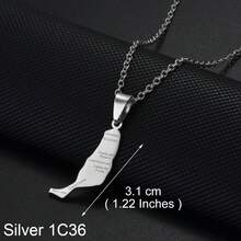 1pc Stainless Steel La Palma Island Map Pendant Necklace, Jewelry For Women & Girls - Multicolor - View 19