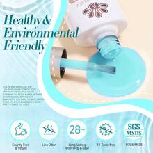 Jelly Gel Nail Polish Set Spring Summer Crystal Glass Translucent Pastel Gel Polish Blue  Yellow Pink Soak Off UV Gel Polish 7ML 6PCSDEVO - 海玻璃 - 查看 8