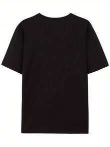 "Evil Eye Hamsa Hand Graphic T-Shirt - Women's Casual Crew Neck Short Sleeve Cotton Tee,  Design, Summer Lightweight Top - Ideal For Everyday Wear, Gift For Friend, Good Luck Charm Apparel_Unisex 90s Vintage Black White Logo Print Weekend Oversized Cotton Tee - 白色 - 查看 4